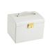 Hokku Designs Jewelry Box Wood/Suede in White | 5.12 H x 6.89 W x 5.51 D in | Wayfair 0B6D983A64CF46D8A6DCEAE3893DA635