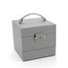 Hokku Designs Multi-Layer Jewelry Box Wood/Suede in Gray | 4.92 H x 5.12 W x 5.12 D in | Wayfair E2EDB134D5BA40D8ADBA84E437EA3CA2