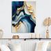 Willa Arlo™ Interiors Abstract Geode Gold & Blue Marble II - Print on Canvas Metal in Blue/White | 32 H x 24 W x 1 D in | Wayfair