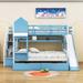 Kettlersville 2 Drawer Standard Bunk Bed w/ Shelves by Harper Orchard in Blue | 75 H x 73 W x 110 D in | Wayfair 4F206F59D1414C1F881873E1D4DEC101