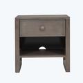 Hokku Designs Addlie 1 - Drawer Solid Wood Nightstand Wood in Gray | 20.5 H x 20 W x 17 D in | Wayfair A221162117FB4A2A92B8D66C28771806