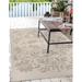 White 60 x 36 x 0.25 in Area Rug - One Allium Way® Floral Machine Woven Polyester Area Rug in Brown Polyester | 60 H x 36 W x 0.25 D in | Wayfair