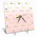 Image of Blush Pink Gold Love 6x6 Desk Clock dc-274266-1