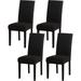 Rrysemdor Chair Covers for Dining Room Set of 4 Stretch Removable Washable Soft Dining Chair Protector Cover Seat Slipcover for Hotel Dining Room Ceremony - Black 4