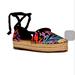 Nine West Shoes | Colorful, Beautiful, Trendy Pair Of Nine West Meaks Ankle Wrap Espadrille Flats | Color: Black/Pink | Size: 7