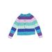 Kid Nation Pullover Sweater: Blue Print Tops - Kids Girl's Size Large