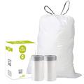 Code G (50 Count) 8 Gallon Heavy Duty Drawstring Plastic Trash Bags Compatible with simplehuman Code G | 1.2 Mil | White Drawstring Garbage Liners 8 Gallon/30 Liter