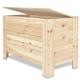 Multi-Purpose Large Wooden Storage Chest: 30.3 x 15.7 x 18.5 In (77 x 40 x 47 cm) Natural Wooden Toy Box, Large Blanket Box Chests with Lid, Perfect Toy Storage Box Organizer or Bed End Storage Bench