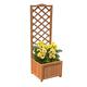 DIEBA Wooden Planter With Lattice For Vines Flower Vegetable Plant Pot Box For Outdoor Patio Backyard Garden Planter With Wood Trellis Panel For Climbing Flowers & Plants (H120 x W45 x D30 cm)