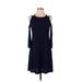 Venus Casual Dress - A-Line: Blue Solid Dresses - Women's Size X-Small