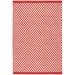 White 60 x 36 x 0.25 in Area Rug - Dash and Albert Rugs Mainsail Geometric Handmade Flatweave Recycled P.E.T. Indoor/Outdoor Area Rug in Red/Ivory Recycled P.E.T. | Wayfair