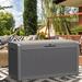 Modern Depo 100 Gallon Water Resistant Resin Deck Box w/ Cushion, Lockable, Black Resin | 25.71 H x 48.03 W x 21.42 D in | Wayfair 18-TL-002