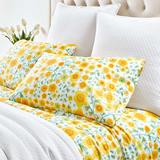 Pine Cone Hill Silly Sunflowers 200 Thread Count Floral 100% Cotton Sheet Set Cotton Percale in Yellow | Queen | Wayfair PC4235-Q