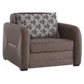 Arm Chair - Ottomanson Speedy Fabric Upholstered Convertible 3-in-1 Sleeper Arm Chair w/ Storage Microfiber/Microsuede/Fabric in Brown | Wayfair