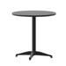 Ebern Designs Siyah Round Aluminum Smooth Top Indoor-Outdoor Bistro Table w/ Base Metal in Black | 27.5 H x 27.5 W x 27.5 D in | Wayfair