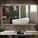 Ivy Bronx Addasyn Rectangular Modern & Contemporary LED Light Anti-Fog Bathroom Glass Hanging Mirror Metal in White | 36 H x 72 W x 1.2 D in | Wayfair