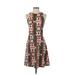 H&M Casual Dress - A-Line: Ivory Graphic Dresses - Women's Size Small