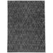 Black/White 96 x 30 x 0.25 in Area Rug - Foundry Select Shullsburg Geometric Machine Woven Runner 2'6" x 8' Polyester in door/Outdoor Area Rug in Charcoal/White Polyester | Wayfair