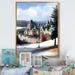 Wildon Home® Mont Tremblant Winter Season II - Print on Canvas Metal in Blue/Brown/Gray | 40 H x 30 W x 1.5 D in | Wayfair