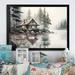 Loon Peak® Cottage by the Lake - Print on Canvas Metal in Brown/Gray/Green | 24 H x 32 W x 1 D in | Wayfair 3A0C48B074224A3AB9BE96CEFD9E4266