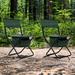 Arlmont & Co. Billie-Mai Folding Camping Chair Metal in Green | 30.5 H x 19.3 W x 17.39 D in | Wayfair 2A51CC97216A472BB5C4A8A8E59DF09D