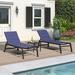 Hokku Designs Herriman 69.29" Long Reclining Chaise Lounge Set w/ Cushions & Table Metal | 40.55 H x 29.52 W x 69.29 D in | Outdoor Furniture | Wayfair