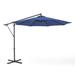 Arlmont & Co. Brownett 10ft Off-set Hanging Umbrella Metal in Blue/Navy | 88.8 H x 115.68 W x 115.68 D in | Wayfair