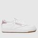 Reebok club c 85 trainers in white & pink