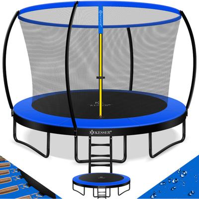 Trampolin Gartentrampolin tüv Rheinland gs Zertifiziert bis 150 kg mit Sicherheitsnetz Leiter Image