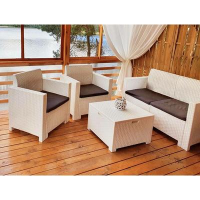 Lounge-Set für den Außenbereich Dmotto, Garten-Set mit Kissen, Lounge-Set für den Innenbereich in