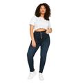 Trendyol Women's High Waist Plus Size Jeans, Dunkelblau, 48