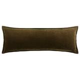 HiEnd Accents Stella Faux Silk Velvet Long Lumbar Pillow, 14"x42"