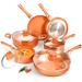 Pots and Pans Set, Cookware Set, Copper Pan Set, Nonstick Ceramic Coating