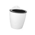 Plastic Lazy Flower Pot Plastic Lazy Flower Pot Creative Round Gardening Wall Hanging Planter Self Watering Flowerpot Wall Mounted Plants Succulents Holder Water Storage (White)