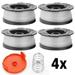 FANJIE 4Pcs Coils With Coil Lid For Black Decker Lawn Trimmer Trimmer Thread Coil Set