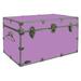 C&N Footlockers Graduate Storage Trunk - Large College Dorm Chest - Durable with Lid Stay - 32 x 18 x 18.5 Inches - Lilac