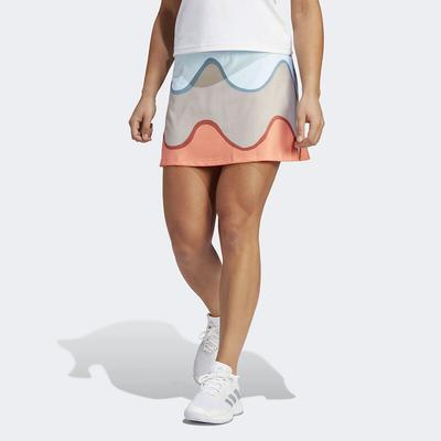 adidas Premium Tennis Skirt 2023 Women's Tennis Apparel Multi Color/Ice Blue