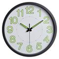 30CM Luminous Digital Wall Clock Creative Clock for Home Decoration for Porch Balcony Corridor Black Frame