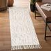 Boho Runner Rug Tufted Geometric Accent Throw Rugs with Tassel Cotton Woven Washable Tribal Floor Mats for Laundry Entryway Hallway Porch Bedroom Kitchen