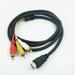 5ft Cord Video M/M 3-RCA DVD HDMI to RCA Audio AV Adapter Male 1080P for HDTV