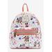 Women's Loungefly X Disney Mickey & Minnie Mouse Floral Mini Backpack Handbag by Disney in Multi