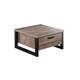 Couchtisch HOME AFFAIRE "Edingburgh" Tische Gr. B/H/T: 80 cm x 45 cm x 80 cm, braun (schwarz dekor, schwarz dekor) Holz-Couchtische Eckige Couchtische Couchtisch