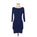 Forever 21 Casual Dress - Bodycon: Blue Color Block Dresses - Women's Size Medium