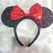 Disney Other | Like New Disney Parks Sequin Minnie Mouse Ears. | Color: Black | Size: Os