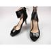 Nine West Shoes | Nine West Black Leather Pointed Toe T-Strap Pumps Size 7.5 Women's Shoes | Color: Black | Size: 7.5