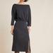Anthropologie Dresses | Anthropologie Gray Knit Column Dress Slit Long Dress Neutral Tone | Color: Gray | Size: M