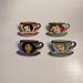 Disney Other | 2009 Disney Hidden Mickey Princess Tea Cups 4 Pin Set | Color: Pink/Silver | Size: Os