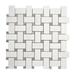 Maricera Thassos 12" x 12" Marble Basket Weave Mosaic Wall & Floor Tile Natural Stone/Marble in Gray/White | 12 H x 12 W x 0.37 D in | Wayfair