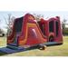 JumpOrange kids Shadow Obstacle Course Bounce House for & Adults (with Blower), Piece 7 in Blue/Red/Yellow | 192 H x 132 W x 360 D in | Wayfair