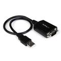 StarTech.com 1 ft USB to RS232 Serial DB9 Adapter Cable with COM Reten